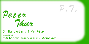 peter thur business card